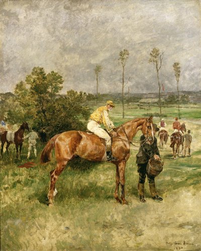 Before the Start, 1890 by John Lewis Brown